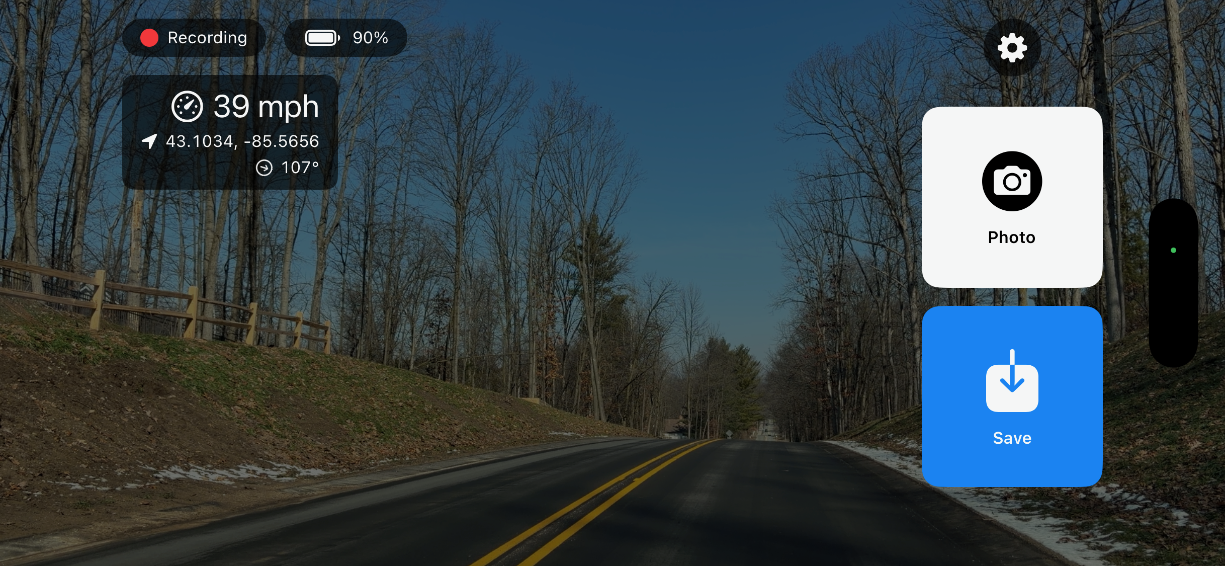 Dimmed video preview while driving