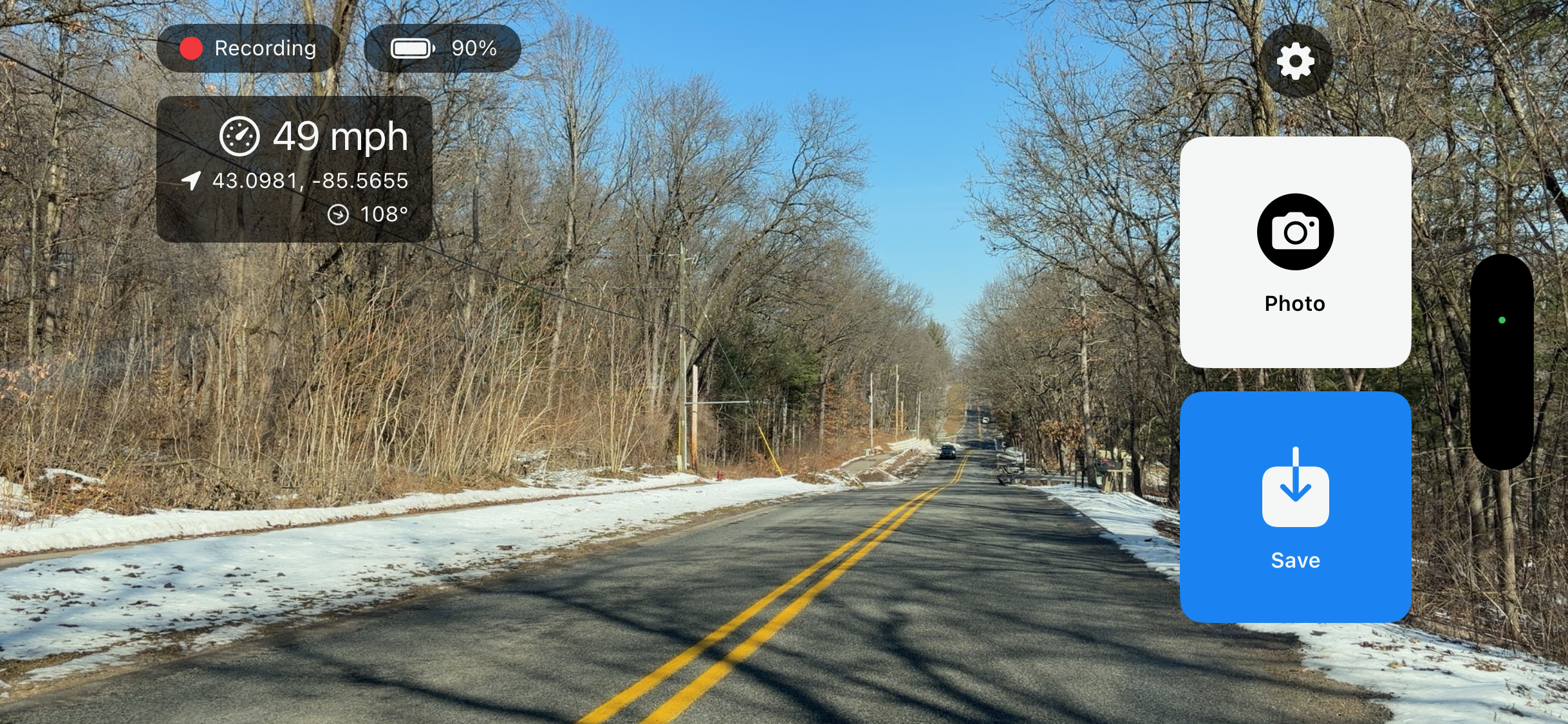 Full video preview while driving